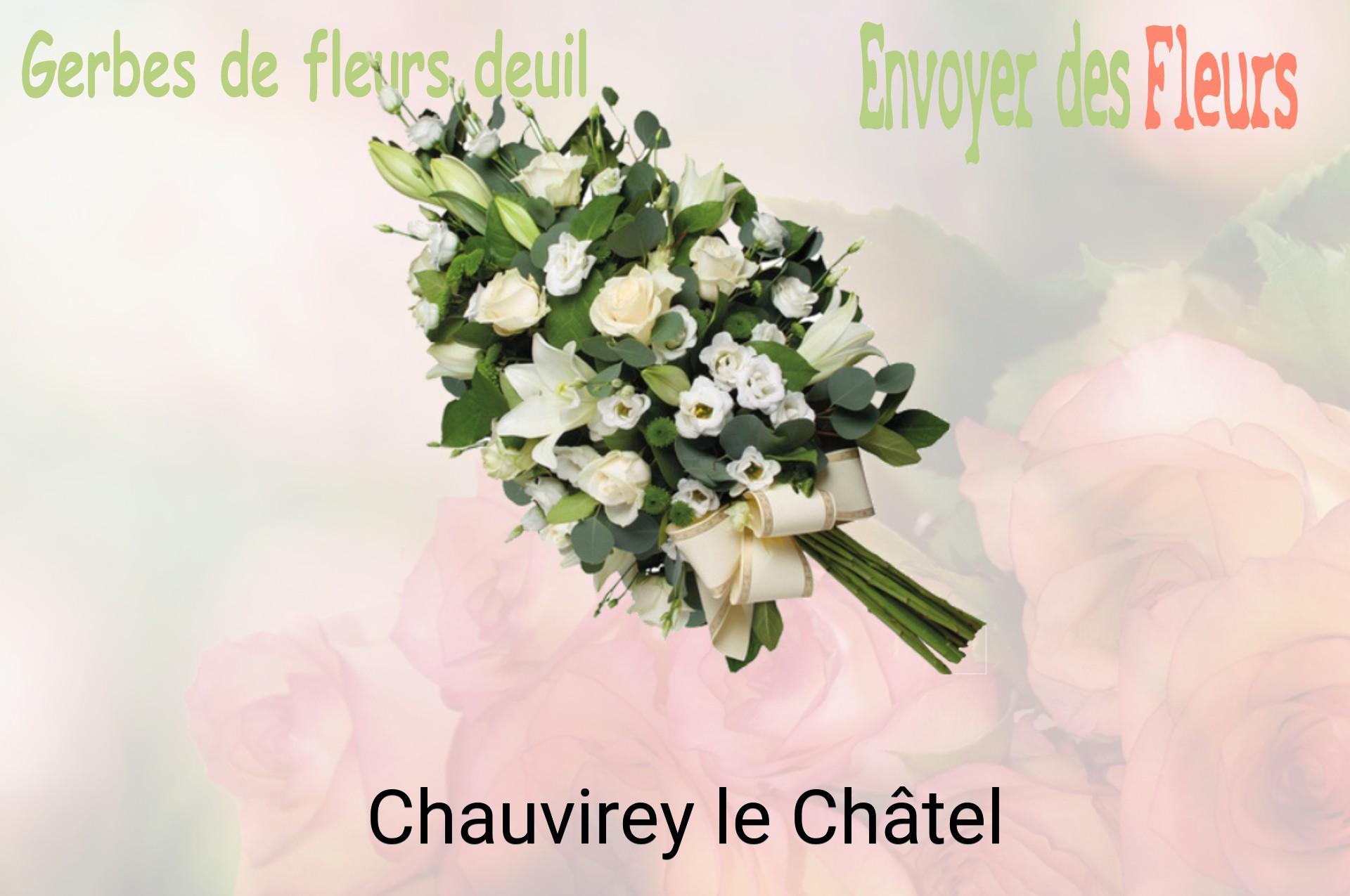 Gerbe de fleurs de deuil livrée à Chauvirey-le-Châtel